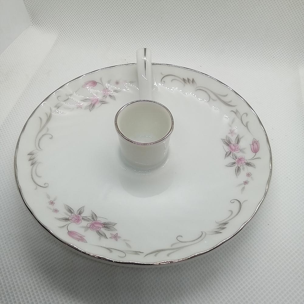 VTG Gold Standard Japan Porcelain China Candle Holder W/Finger Loop Replacement